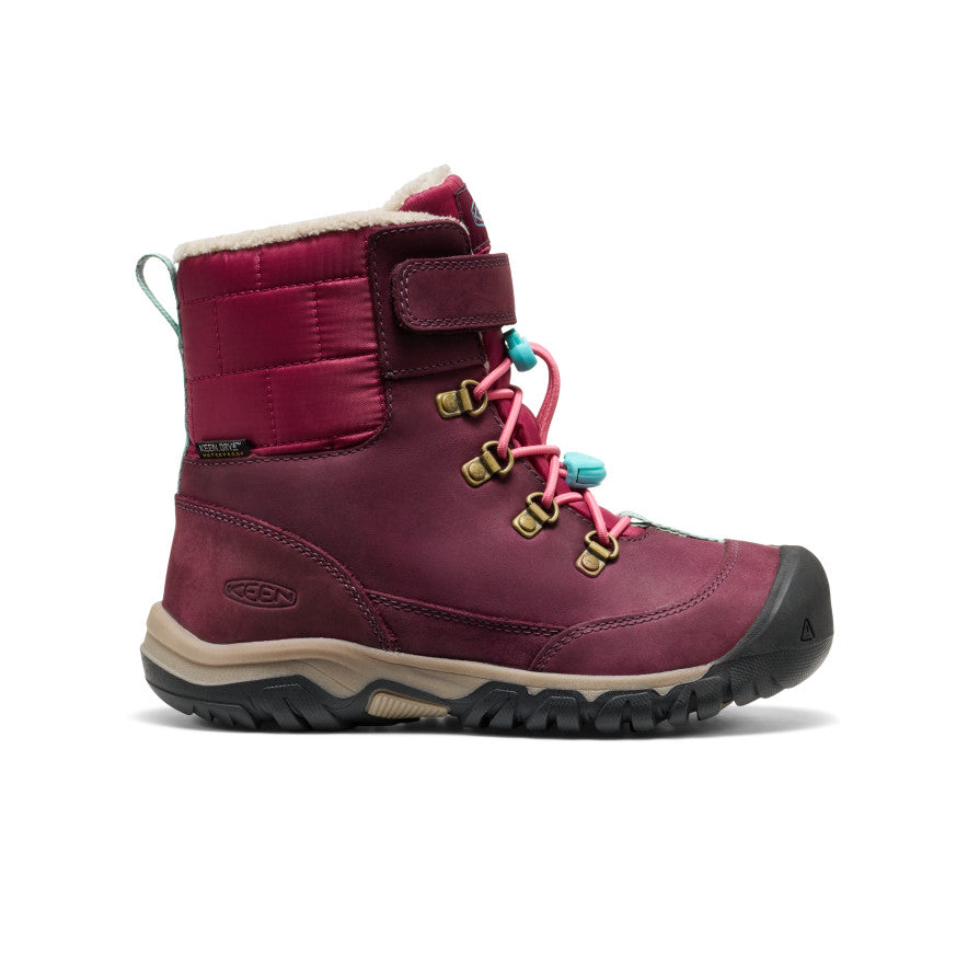 Keen Classic - Big Kids' Kanibou Waterproof Winter Boot Fig/Pink Lemonade