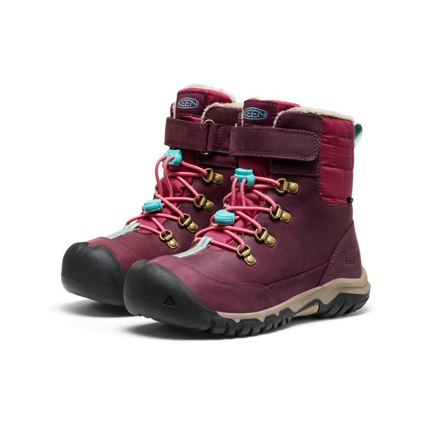Keen Classic - Big Kids' Kanibou Waterproof Winter Boot Fig/Pink Lemonade