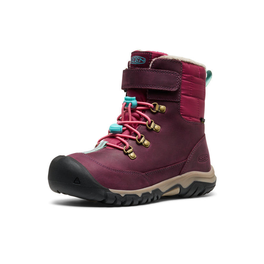 Keen Classic - Big Kids' Kanibou Waterproof Winter Boot Fig/Pink Lemonade