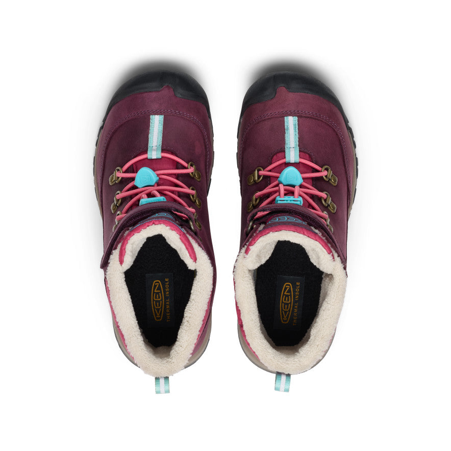 Keen Classic - Big Kids' Kanibou Waterproof Winter Boot Fig/Pink Lemonade